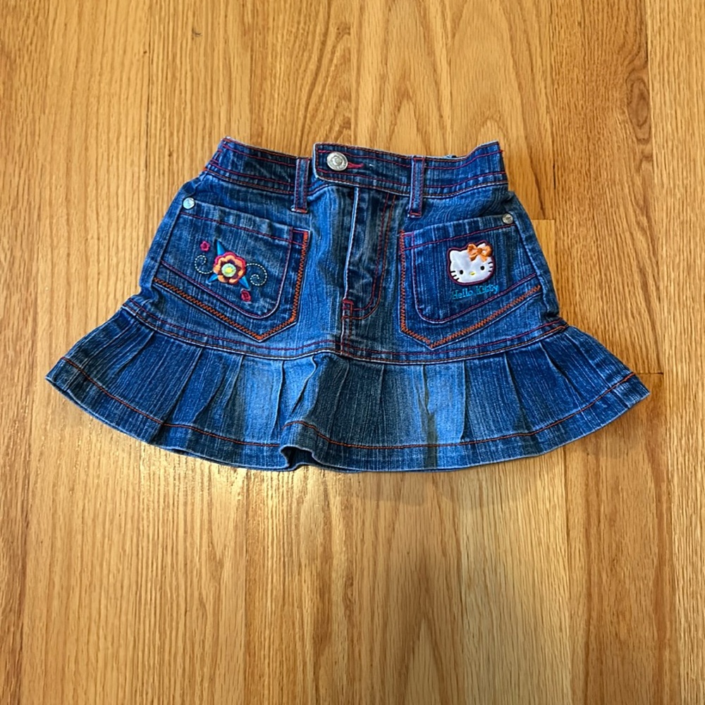 Hello Kitty jean skirt, size kids 5